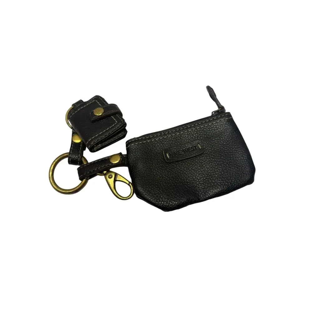 Vintage 2002 Nine West brown key chain credit card holder and mini photo album